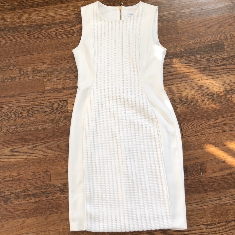 Calvin Klein White Sleeveless dress 6